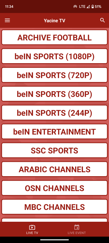 Qaybta TV-ga Channels